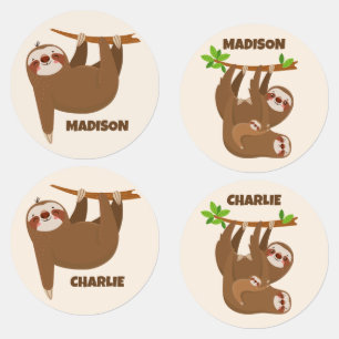 Custom Name & Colour Cute Sloth
