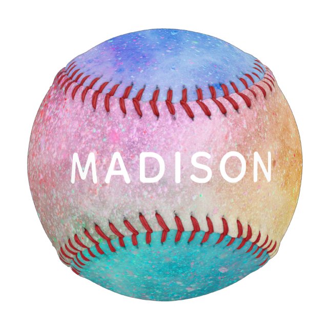 Custom name Colour Explosion Baseball (Back)