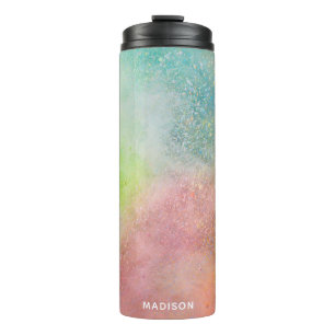 Custom name Colour Explosion Thermal Tumbler