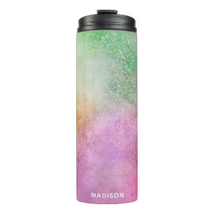 Custom name Colour Explosion Thermal Tumbler
