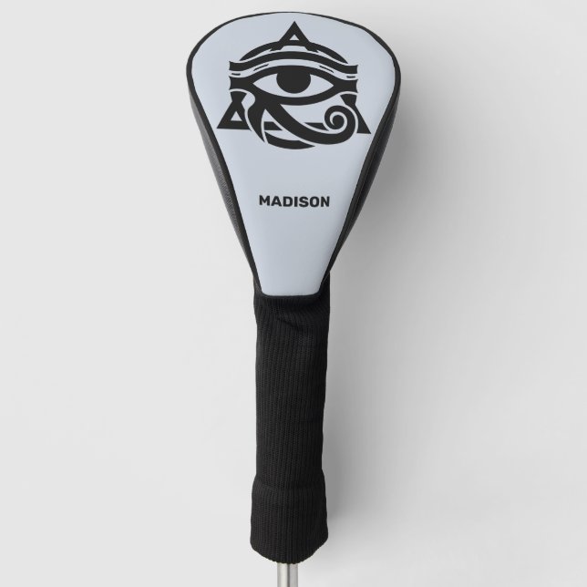 Custom Name & Colour Eye of Horus Golf Head Cover (Front)