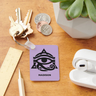 Custom Name & Colour Eye of Horus Key Ring