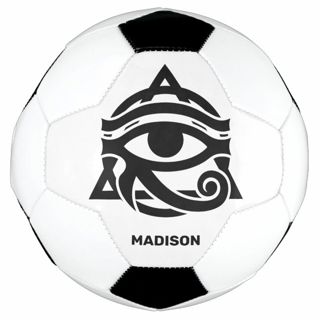 Custom Name & Colour Eye of Horus Soccer Ball (Front)