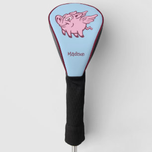 Custom Name & Colour Flying Pig Golf Head Cover