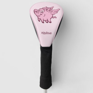 Custom Name & Colour Flying Pig Golf Head Cover
