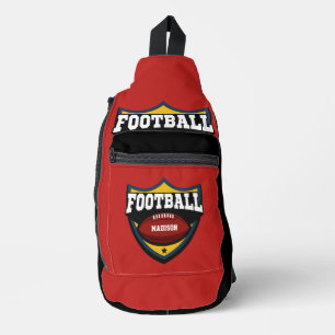 Custom name & colour Football Sling Bag