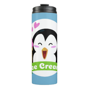 Custom name & colour Ice Cream Penguin tumbler
