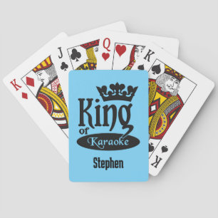 Custom Name & Colour King of Karaoke Playing Cards