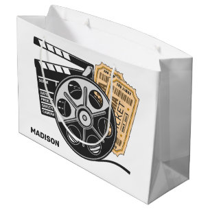 Custom Name & Colour Movie Large Gift Bag