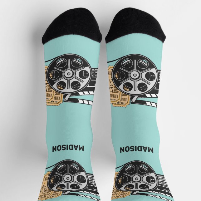 Custom Name & Colour Movie Socks (Top)