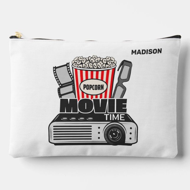 Custom Name & Colour Movie Time Accessory Pouch (Front)