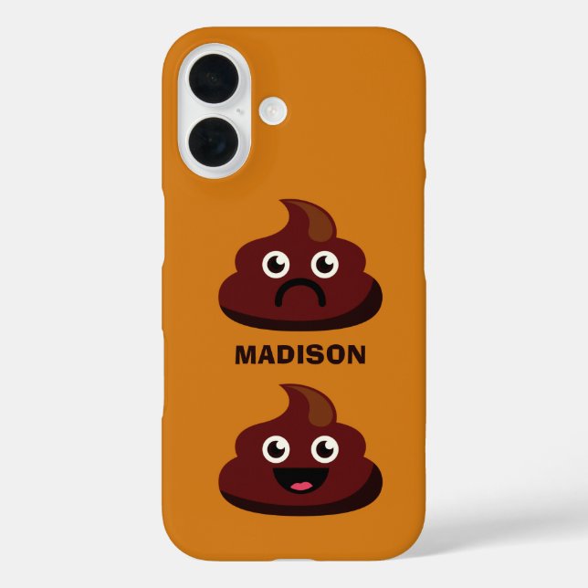 Custom name & colour POOP phone cases (Back)