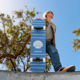Custom Name & Colour Seashell Skateboard