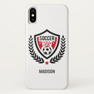 Custom name & colour Soccer Logo phone cases