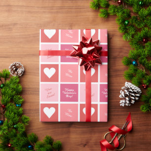 Custom name Colour Squares Wrapping Paper