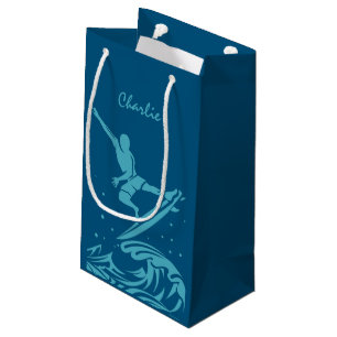 Custom name & colour Surfer gift bag