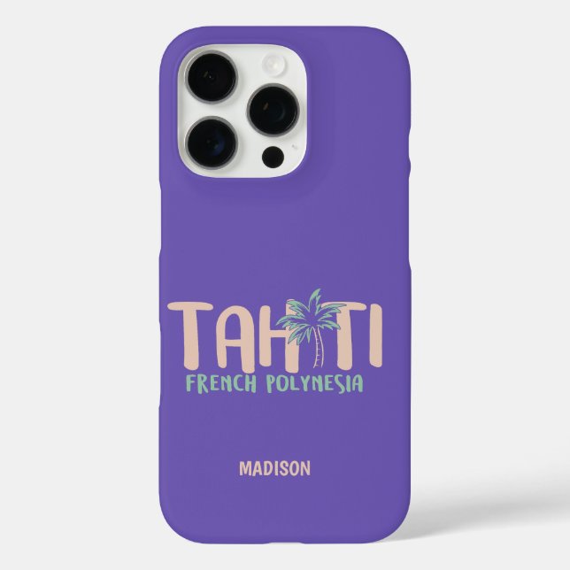 Custom Name & Colour Tahiti Case-Mate iPhone Case (Back)