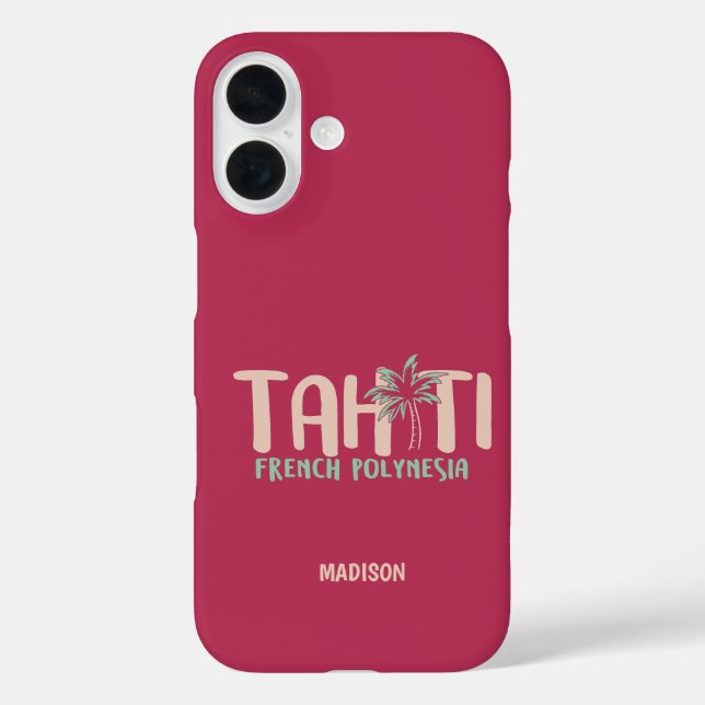 Custom Name & Colour Tahiti Case-Mate iPhone Case (Back)