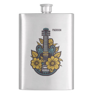 Custom Name & Colour Ukulele Hip Flask