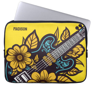Custom Name & Colour Ukulele Laptop Sleeve