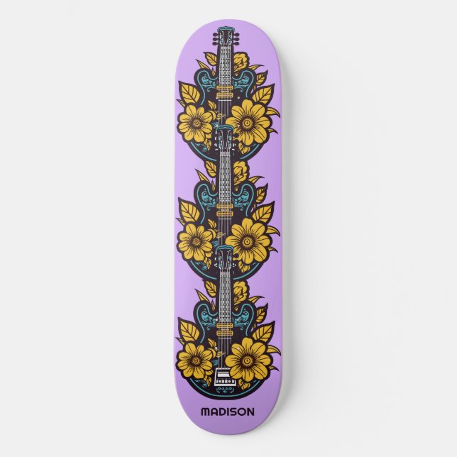 Custom Name & Colour Ukulele Skateboard (Front)