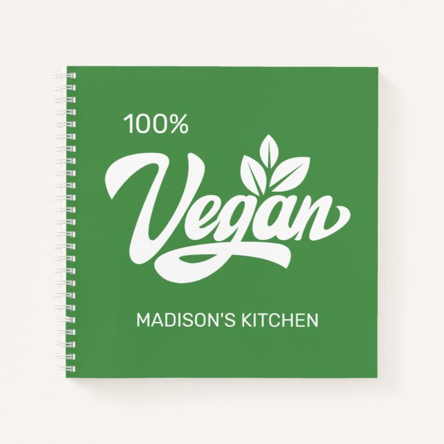 Custom Name & Colour Vegan Notebook (Front)