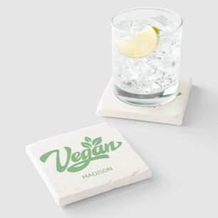 Custom Name & Colour Vegan Stone Coaster