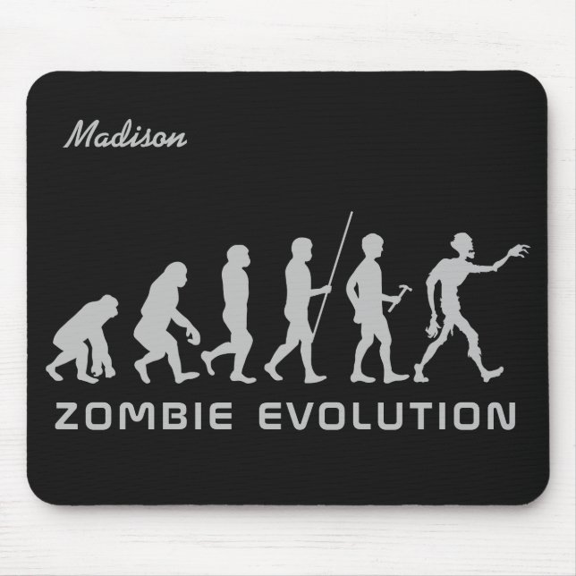 Custom name & colour Zombie Evolution mousepad (Front)