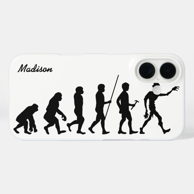 Custom name & colour Zombie Evolution phone cases (Back (Horizontal))