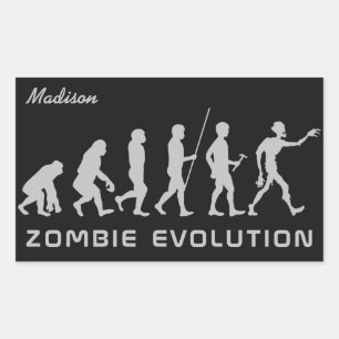 Custom name & colour Zombie Evolution stickers