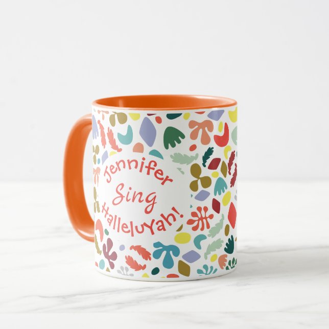 Custom Name Colourful Fun Happy Mug (Front Left)