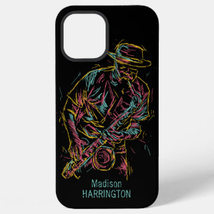 Custom name Colourful Jazz Player phone cases