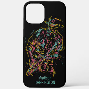 Custom name Colourful Jazz Player phone cases