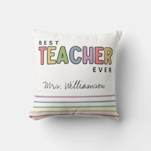Custom Name Colourful Teacher Appreciation Gifts Cushion
