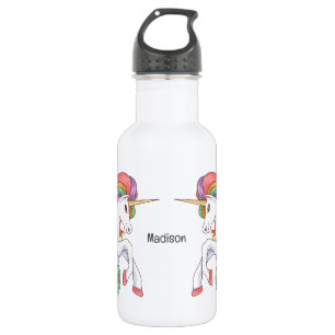 Custom Name Colourful Unicorn 532 Ml Water Bottle