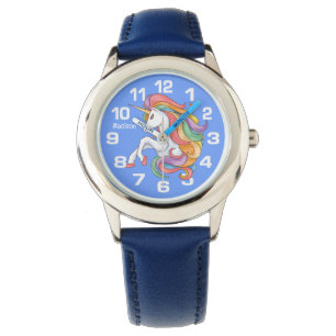 Custom Name Colourful Unicorn Watch