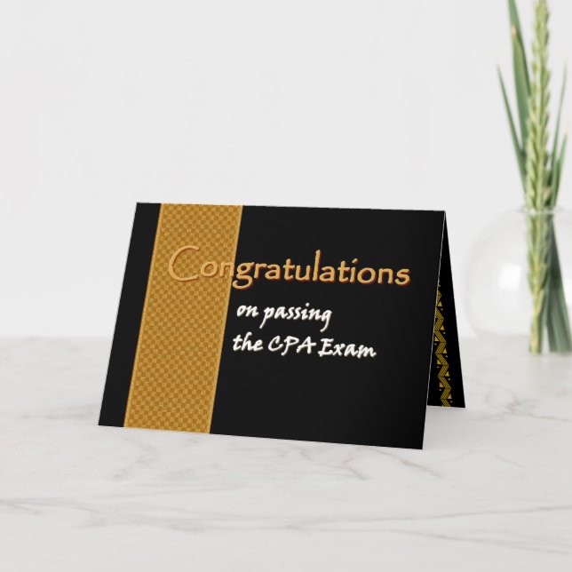 CUSTOM NAME Congratulations - CPA Exam Card (Front)