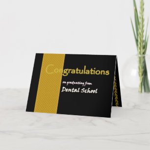 CUSTOM NAME Congratulations - Dental School Card