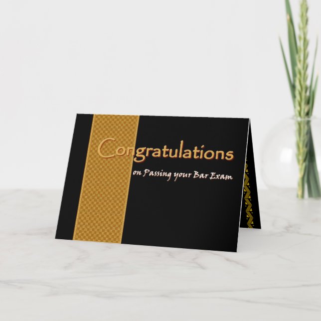 CUSTOM NAME Congratulations - Passing Bar Exam Card (Front)