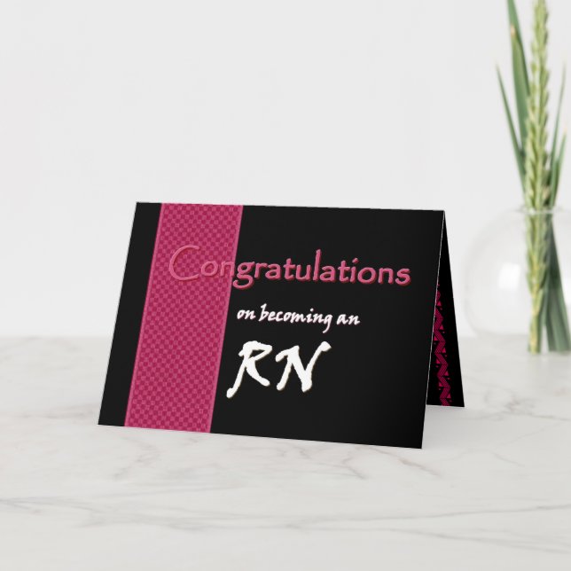 CUSTOM NAME Congratulations - RN Card (Front)