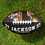 Custom Name Cool 2 Photo Football Team Number<br><div class="desc">A customised football with 2 favourite photos,  custom name,  number and team name. Great graduation gift or an awesome surprise for his birthday,  surely a keepsake he'll love for years to come.</div>