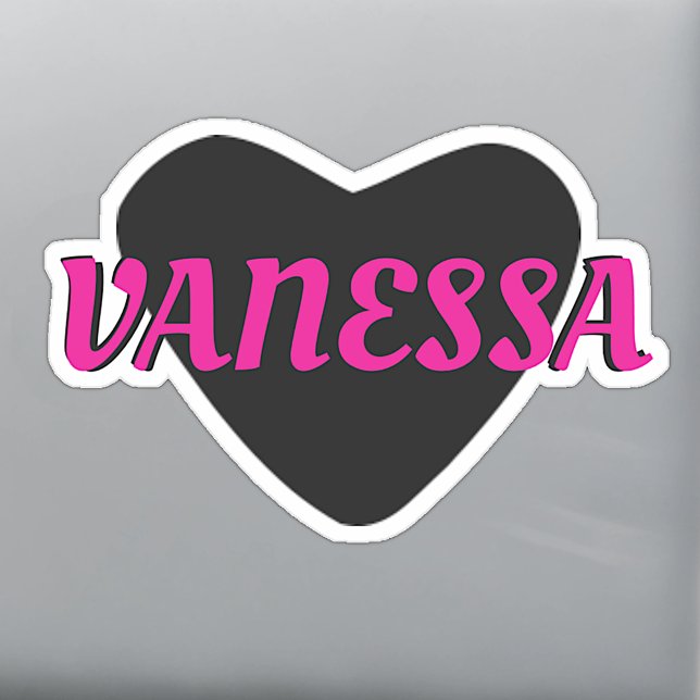 Custom Name Cool Black Heart with Girly Pink Text  (Creator Uploaded)