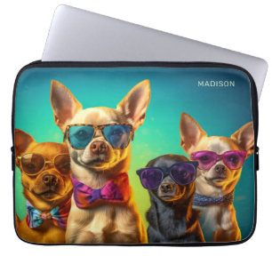 Custom Name Cool Dogs Laptop Sleeve