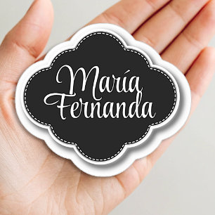 Custom Name Cool Emblem Frame Shape Trendy Stylish