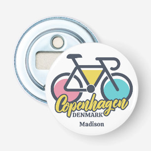 Custom Name Copenhagen Denmark Bottle Opener