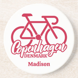 Custom Name Copenhagen Denmark Coaster