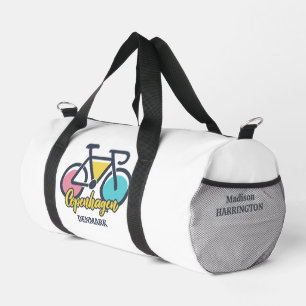 Custom Name Copenhagen Denmark Duffle Bag