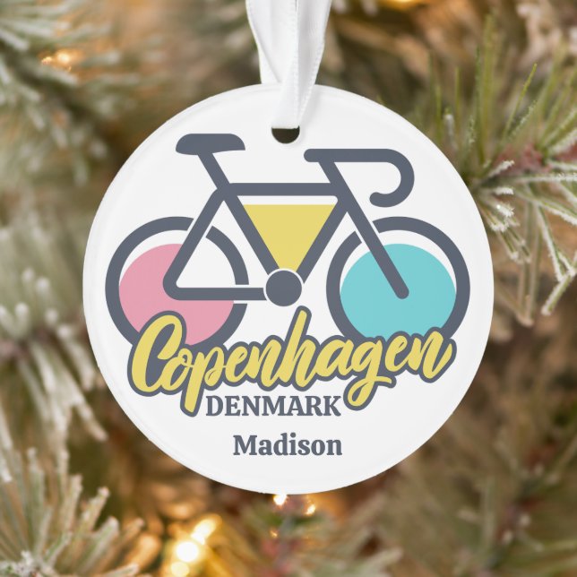 Custom Name Copenhagen Denmark Ornament (Tree)