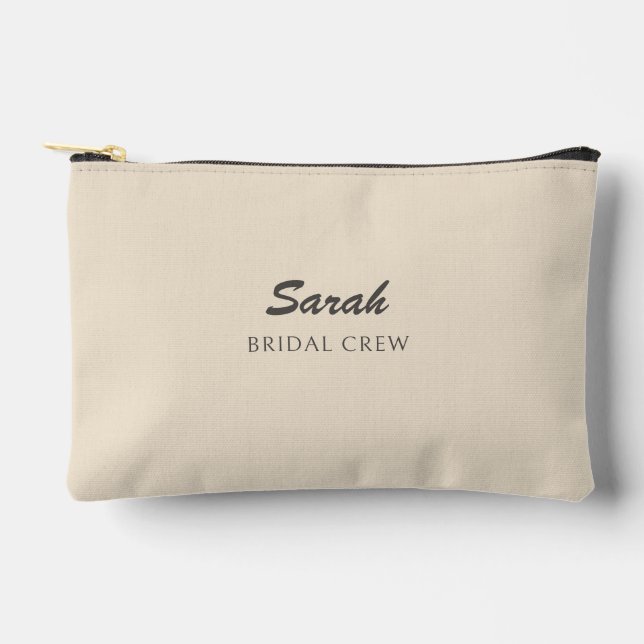 Custom Name Cosmetic Bag, Bridesmaid Makeup Bag (Front)