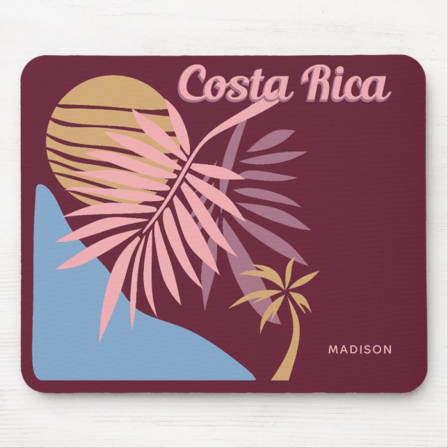 Custom Name Costa Rica Mouse Pad (Front)